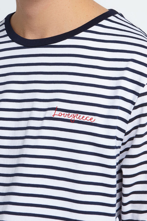 Man with breton stripe t-shirt