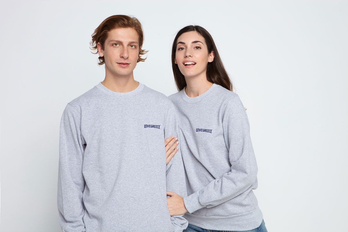 Couple in Grey sweatshirts